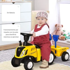 Homcom - Correpasillos Tractor con remolque