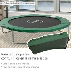 Homcom - Cubierta de protección para cama elástica Ø 305 cm verde