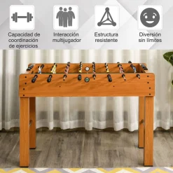 Homcom - Futbolín madera 122 x 61 cm