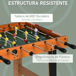 Homcom - Futbolín madera y negro