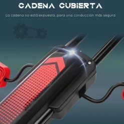 Homcom - Go Kart con pedales rojo-negro