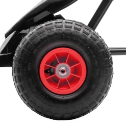 Homcom - Go Kart con pedales rojo-negro