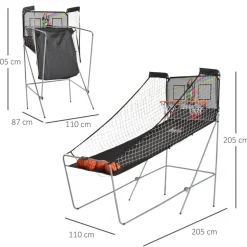 Homcom - Juego de canastas de baloncesto con contador electrónico