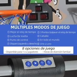 Homcom - Juego de canastas de baloncesto con contador electrónico