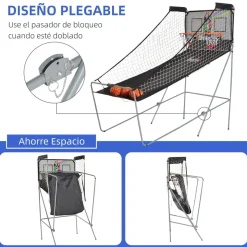 Homcom - Juego de canastas de baloncesto con contador electrónico