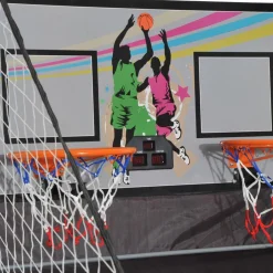 Homcom - Juego de canastas de baloncesto con contador electrónico