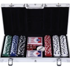 Homcom - Juego de Póker con 300 Fichas HomCom