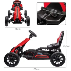 Homcom - Kart eléctrico infantil 2 velocidades