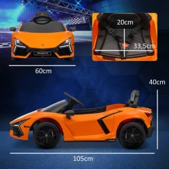 Homcom - Lamborghini Revuelto eléctrico Naranja con mando