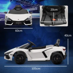 Homcom - Lamborghini Revuelto eléctrico Blanco con mando