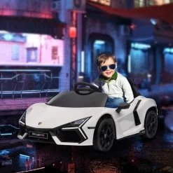 Homcom - Lamborghini Revuelto eléctrico Blanco con mando