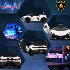 Homcom - Lamborghini Revuelto eléctrico Blanco con mando