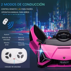Homcom - Lamborghini SIAN eléctrico rosa
