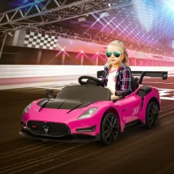Homcom - Maserati GT2 eléctrico Rosa con mando