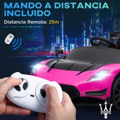 Homcom - Maserati GT2 eléctrico Rosa con mando