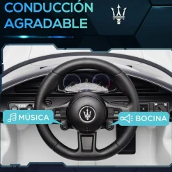 Homcom - Maserati MC20 eléctrico Blanco con mando