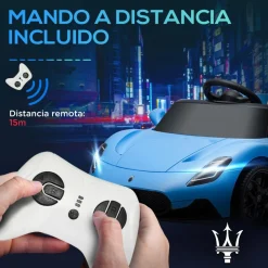 Homcom - Maserati MC20 eléctrico Azul con mando