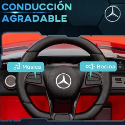 Homcom - Mercedes AMG GTR Batería con mando a distancia Rojo