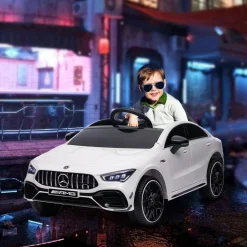 Homcom - Mercedes Benz AMG CLA 45 eléctrico Blanco con mando