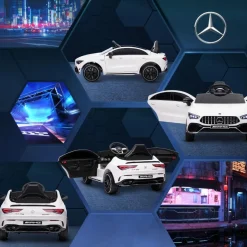 Homcom - Mercedes Benz AMG CLA 45 eléctrico Blanco con mando