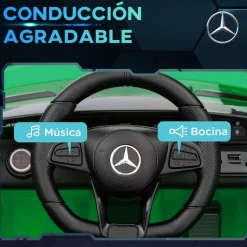 Homcom - Mercedes Benz AMG GTR eléctrico Verde con mando