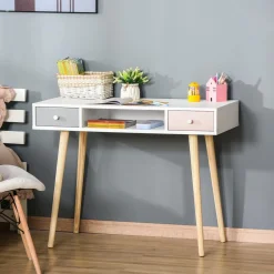 Homcom - Mesa de escritorio infantil