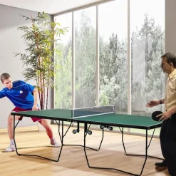 Homcom - Mesa de ping pong plegable