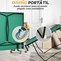 Homcom - Mesa de ping pong plegable