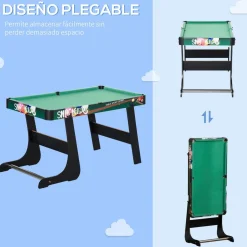 Homcom - Mesa multijuegos 6 en 1 plegable