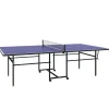 Homcom - Mesa Ping Pong plegable con 4 ruedas