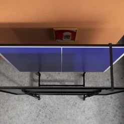 Homcom - Mesa Ping Pong plegable con 4 ruedas