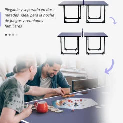 Homcom - Mesa Ping Pong plegable con red