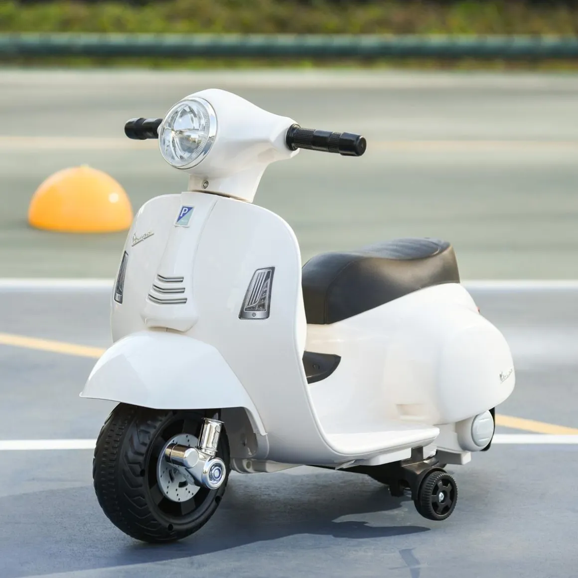 Homcom - Mini moto Eléctrica Vespa Blanco