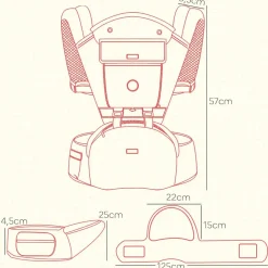 Homcom - Mochila portabebés ajustable