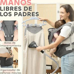 Homcom - Mochila portabebés ajustable