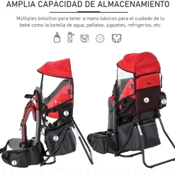 Homcom - Mochila portabebés plegable
