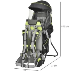 Homcom - Mochila Portabebés Plegable con Dosel
