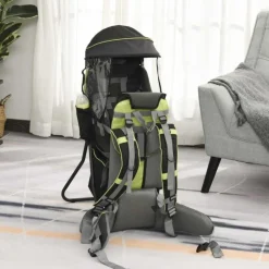 Homcom - Mochila Portabebés Plegable con Dosel