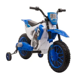 Homcom - Moto eléctrica azul-blanco