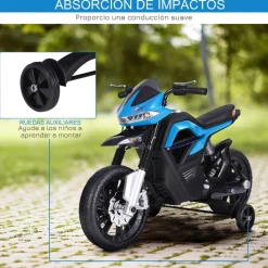 Homcom - Moto eléctrica batería con ruedas de equilibrio