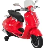 Homcom - Moto eléctrica infantil roja - Vespa Scooter