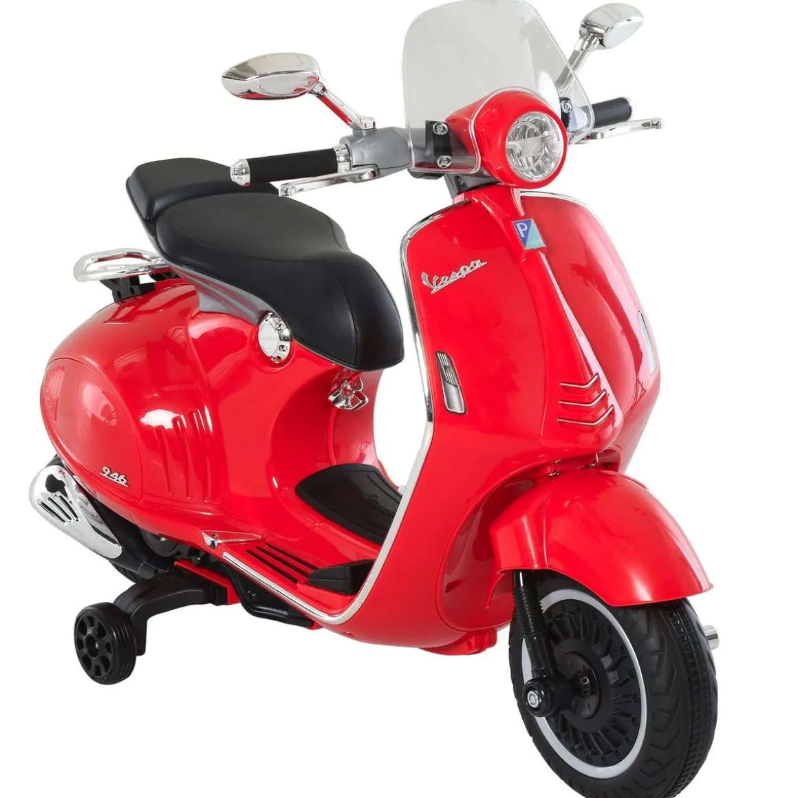 Homcom - Moto eléctrica infantil roja - Vespa Scooter