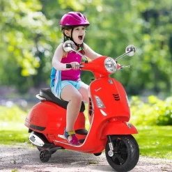 Homcom - Moto Eléctrica Infantil Rojo HomCom