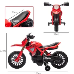 Homcom - Moto eléctrica para niños Rojo