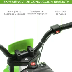 Homcom - Moto eléctrica 12V verde