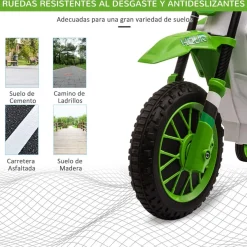 Homcom - Moto eléctrica 12V verde