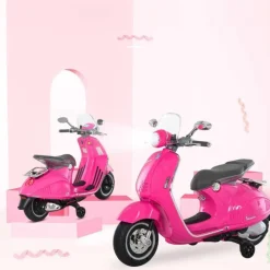 Homcom - Moto Eléctrica Vespa Infantil Rosa HomCom