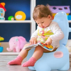 Homcom - Orinal Infantil Hipopótamo Azul HomCom