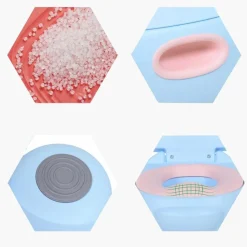 Homcom - Orinal Infantil Hipopótamo Azul HomCom