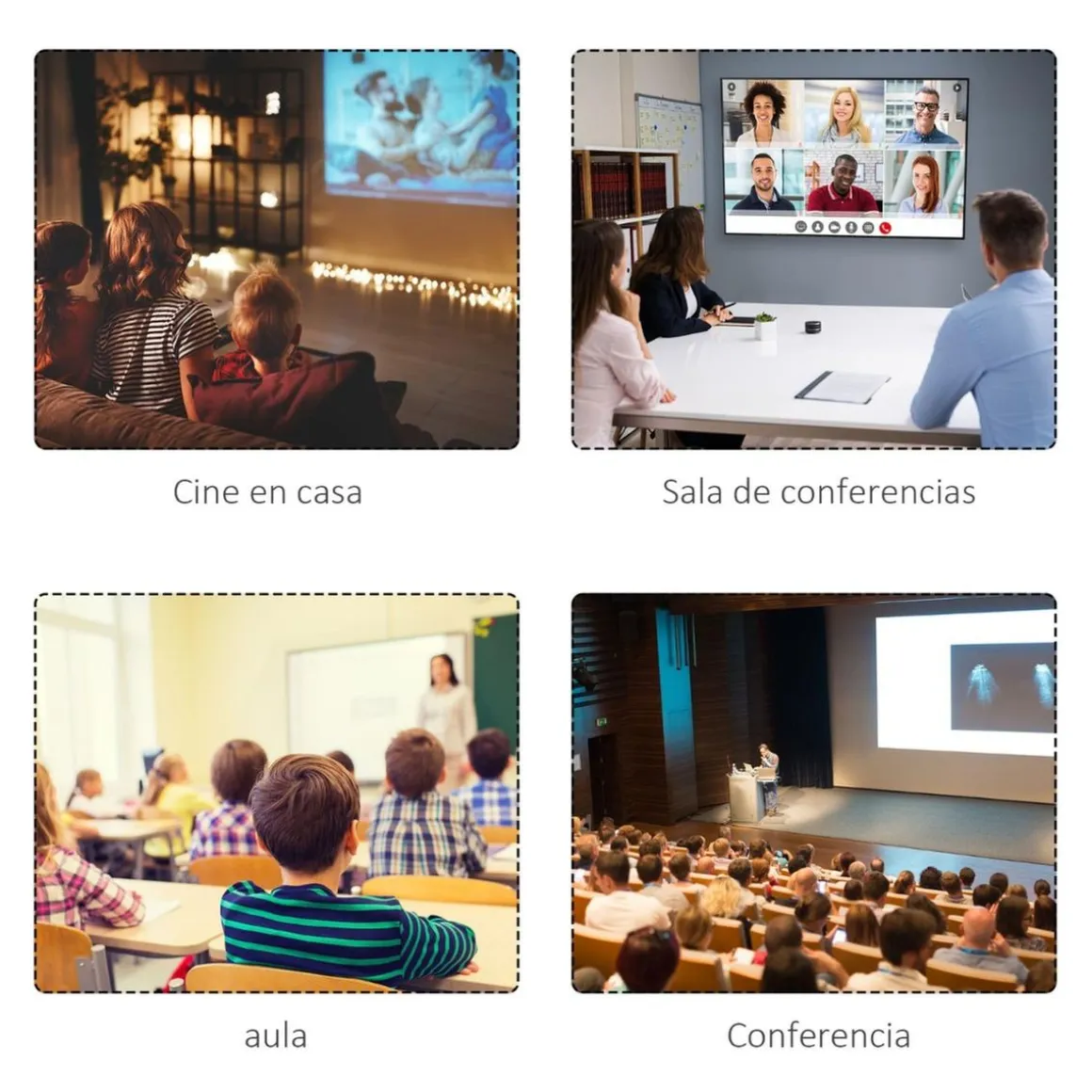 Homcom - Pantalla de proyección motorizada 84'' con mando